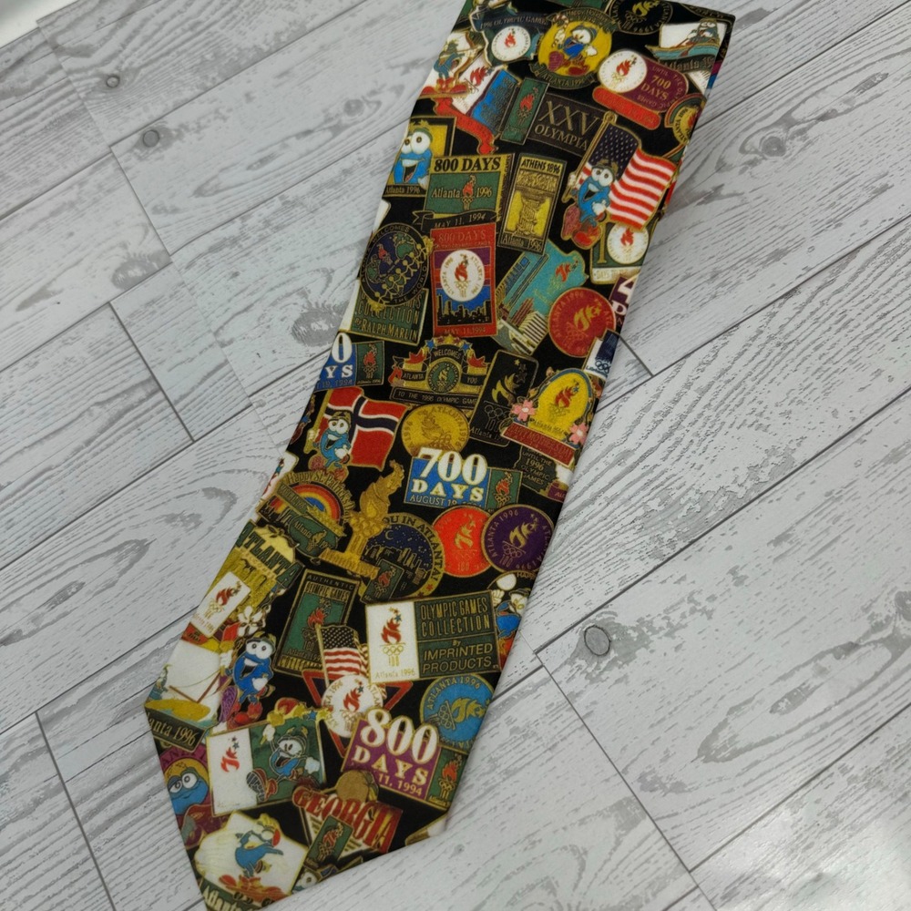 Ralph Marlin Olympic Games Collection Tie Atlanta 1996 100 Days Count Down